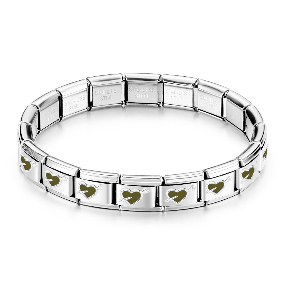 Love at First Sight Light Yellow Vintage Italian Charm Bracelet