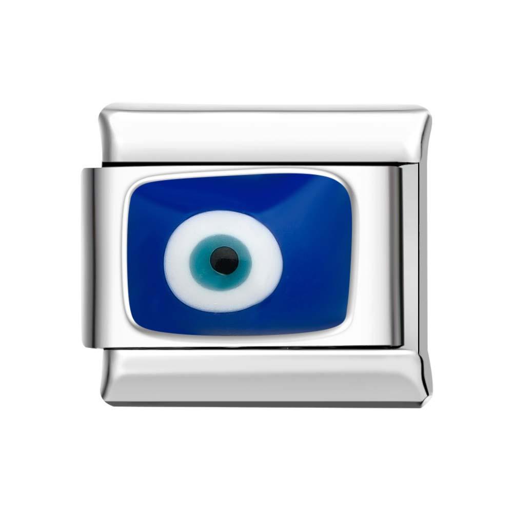 Devil's Eye - Blue Italian Charm For Italian Charm Bracelets Composable Link - yournamenecklaceuk