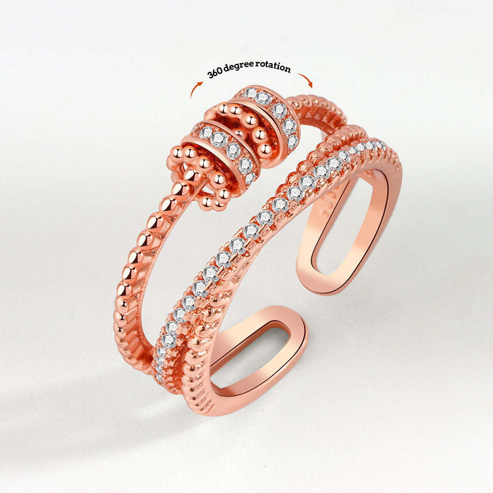 Anxiety Ring Decompression Ring Anti-Anxiety Relief Ring Adjustable Ring Jewelry Gift