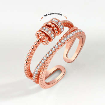 Anxiety Ring Decompression Ring Anti-Anxiety Relief Ring Adjustable Ring Jewelry Gift