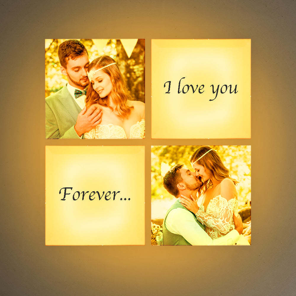 Custom Photo Acrylic Night Light Personalized Engraved Lamp Room Decor Gifts For Couples - yournamenecklaceuk