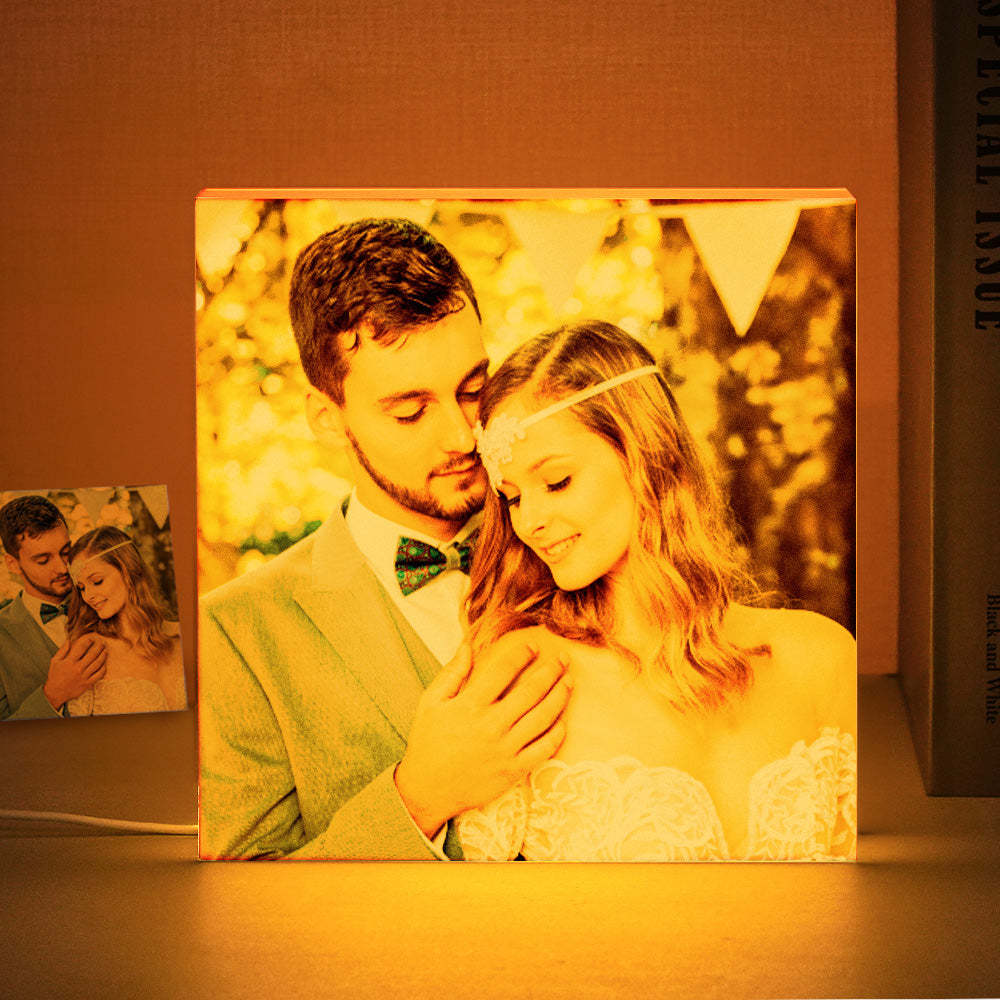 Custom Photo Acrylic Night Light Personalized Engraved Lamp Room Decor Gifts For Couples - yournamenecklaceuk