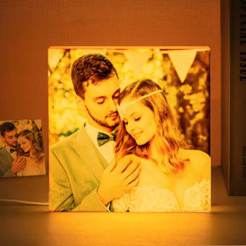 Custom Photo Acrylic Night Light Personalized Engraved Lamp Room Decor Gifts For Couples - yournamenecklaceuk