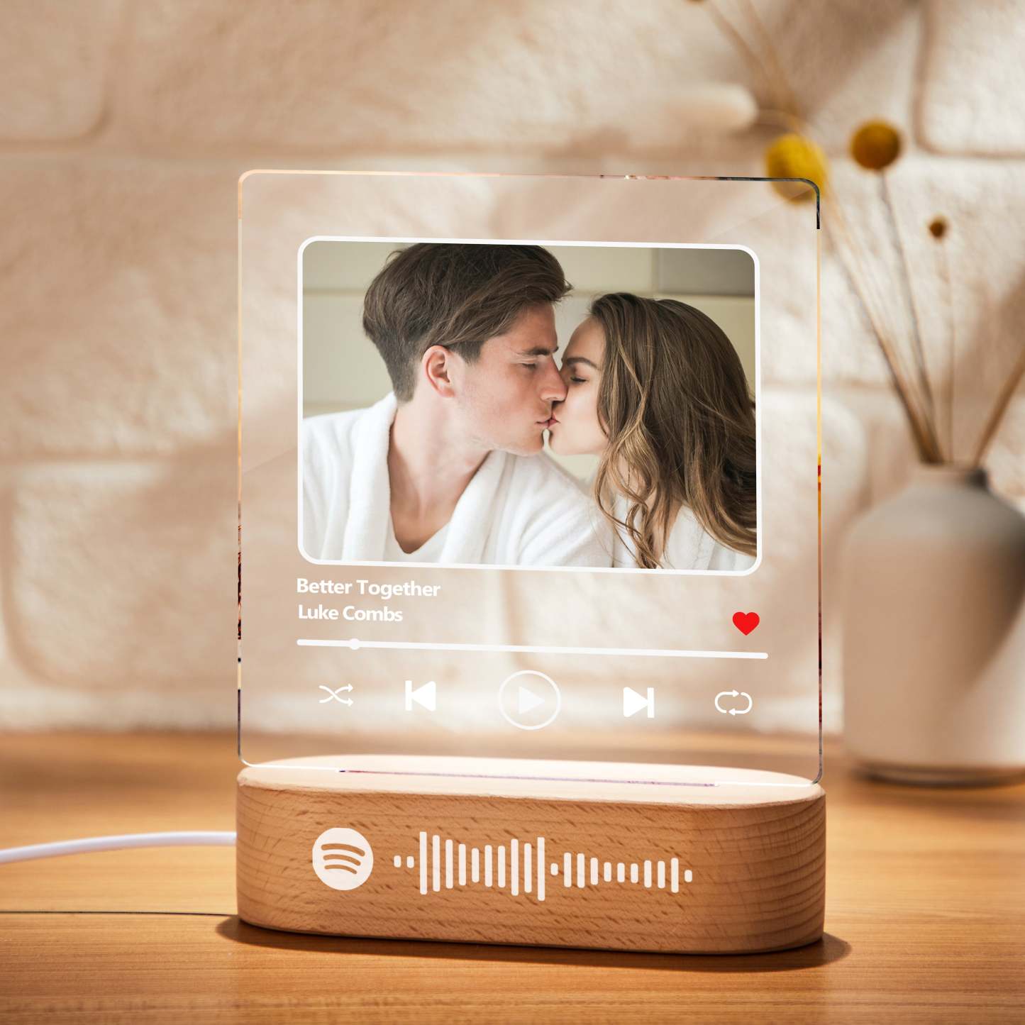 Scannable Custom Spotify Code Lamp Acrylic Music Plaque Night Light Personalized Christmas Gift - yournamenecklaceuk