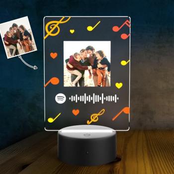 Custom Spotify Acrylic Song Poster Led Light Valentines Day Gift - yournamenecklaceuk