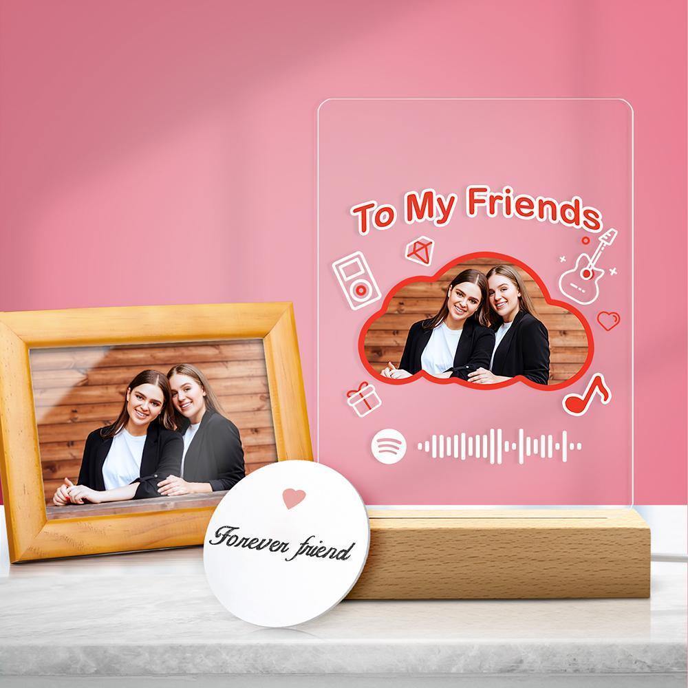 To My Mom Gift-Scannable Spotify Code Acrylic Night Light Memorial Gift - soufeelus