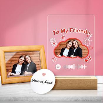 To My Dad Gift-Scannable Spotify Code Night Light Acrylic Cloud Shape Creative Gift - soufeelus