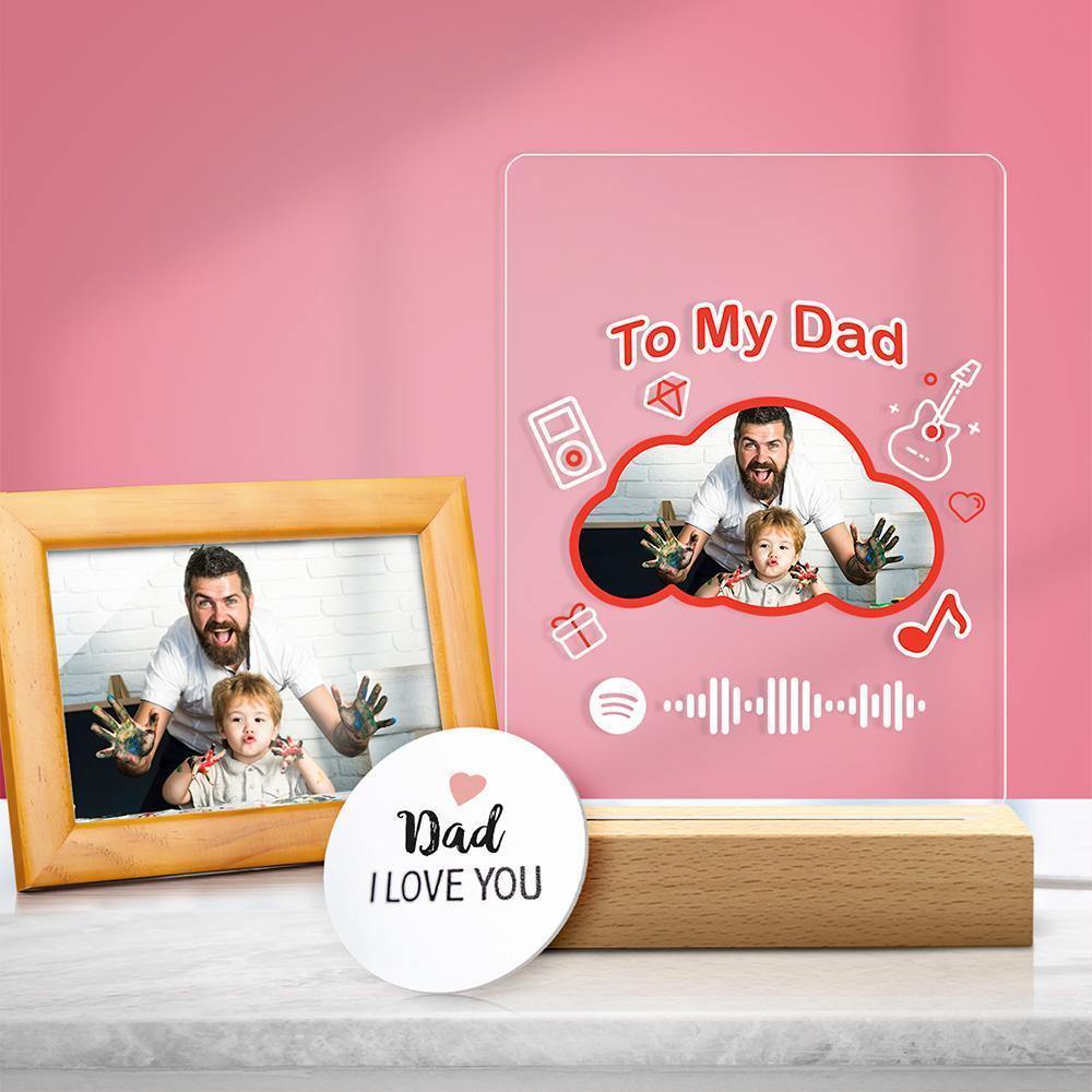 To My Mom Gift-Scannable Spotify Code Acrylic Night Light Memorial Gift - soufeelus