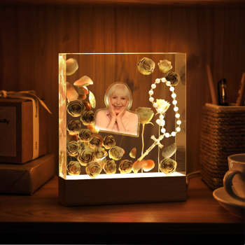 Custom Photo Night Light Square Home Memorial Gifts - yournamenecklaceuk
