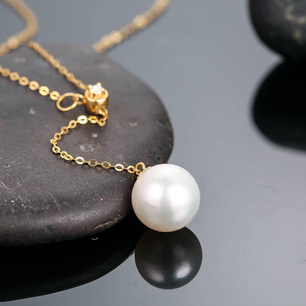 Pearl Necklace 18K Gold - Golden - soufeelus