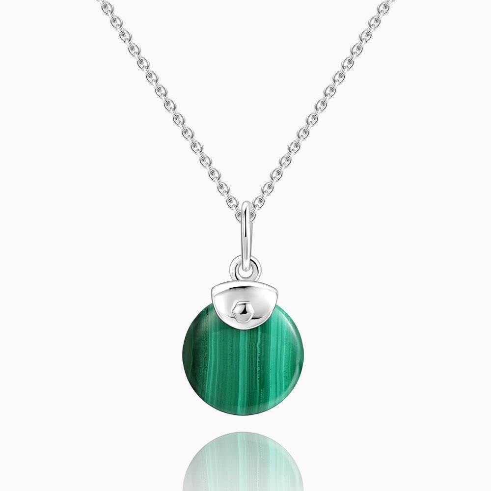 Malachite Necklace Silver - soufeelus