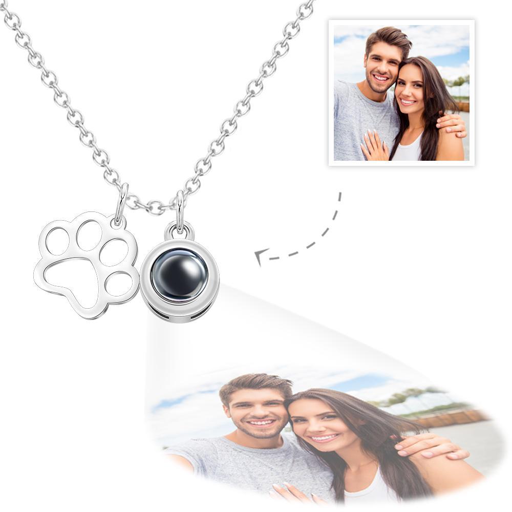 Custom Photo Projection Necklace Claw Photo Pendant Necklace Gift for Women - yournamenecklaceuk