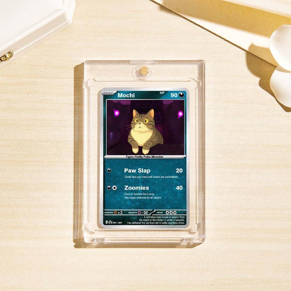 Custom POKE Card Portrait from Photo - Personalized Anime Poster - Fathers Day Gift- Funny Cartoon Card -  NameNecklaceUK