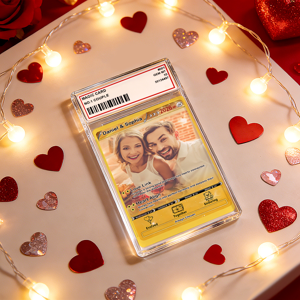 Personalized Valentine’s Day Power Couple Card, Custom Anniversary Card Couple Photo Anime Style, Best Valentine's Day Gift for Lover -  NameNecklaceUK