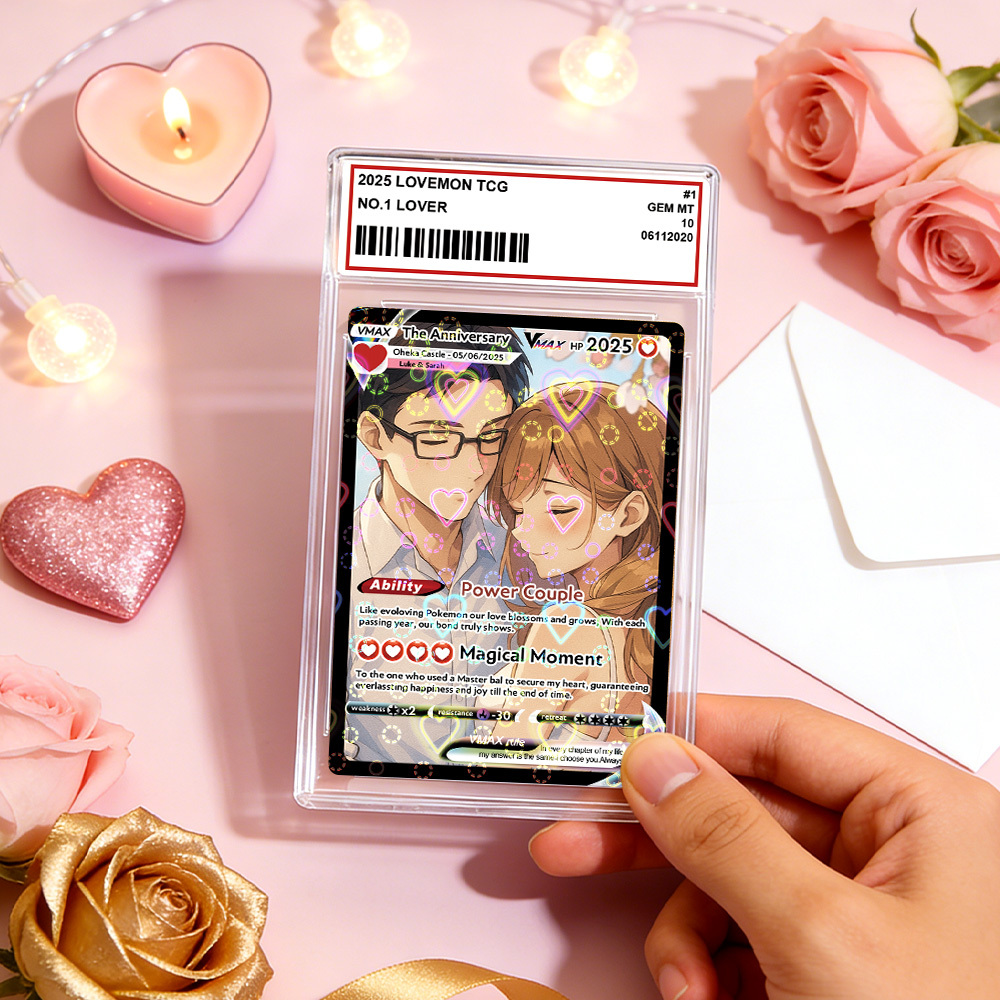 Personalized Photo Anime VMAX Card Fantasy Game Anime Card Valentine's Day Gift for Couple -  NameNecklaceUK