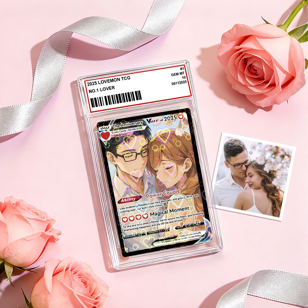Personalized Photo Anime VMAX Card Fantasy Game Anime Card Valentine's Day Gift for Couple -  NameNecklaceUK