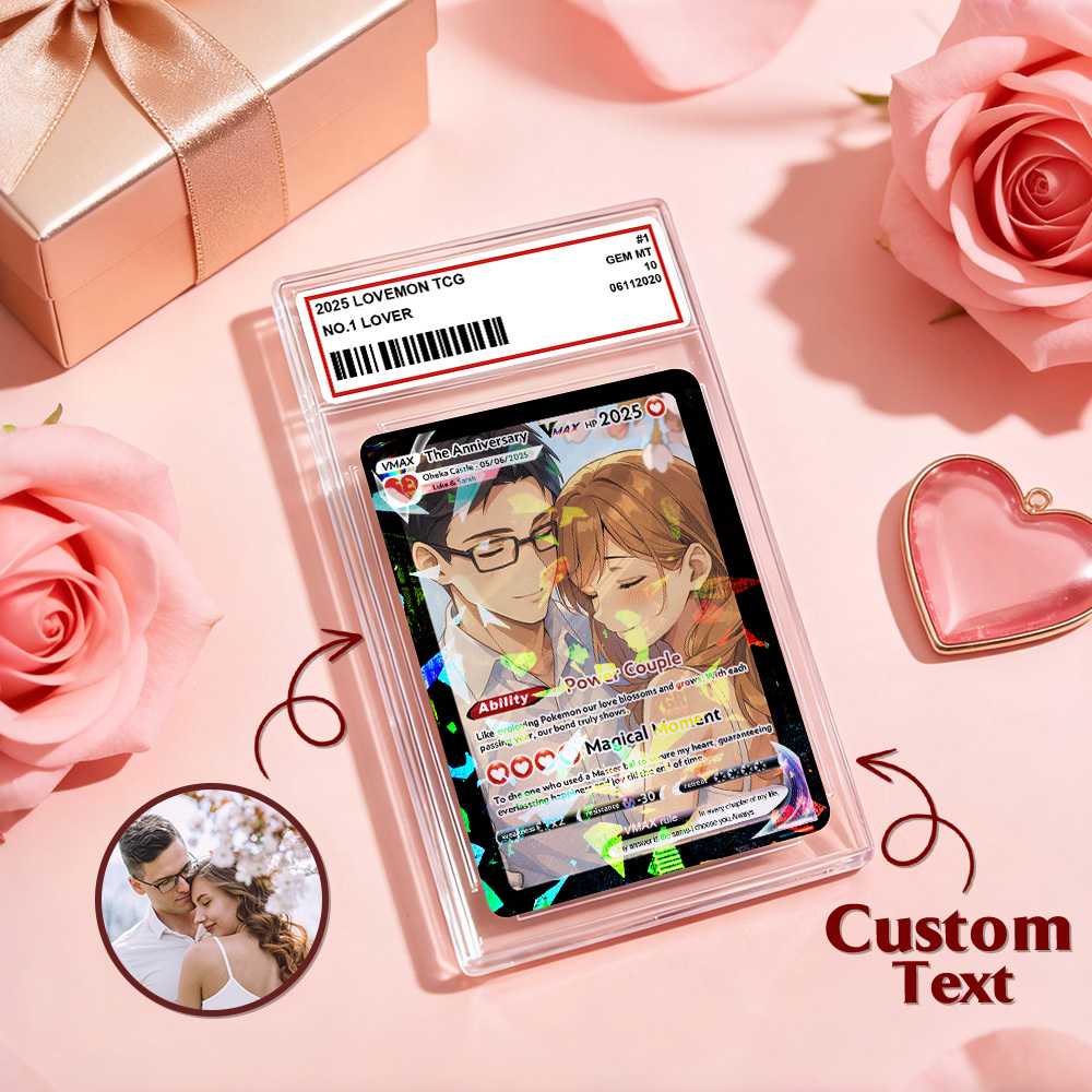 Personalized Photo Anime VMAX Card Fantasy Game Anime Card Valentine's Day Gift for Couple -  NameNecklaceUK