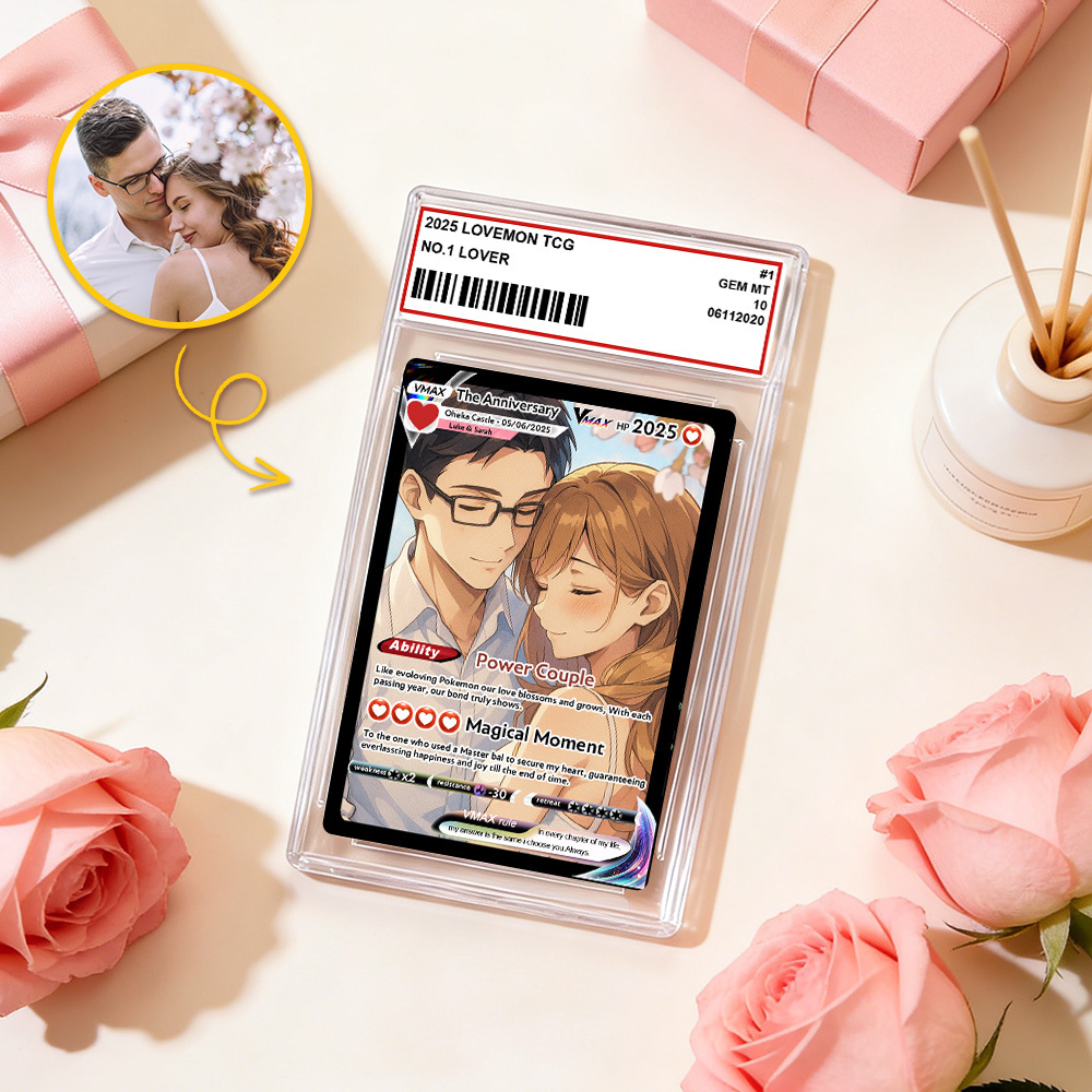 Personalized Photo Anime VMAX Card Fantasy Game Anime Card Valentine's Day Gift for Couple -  NameNecklaceUK
