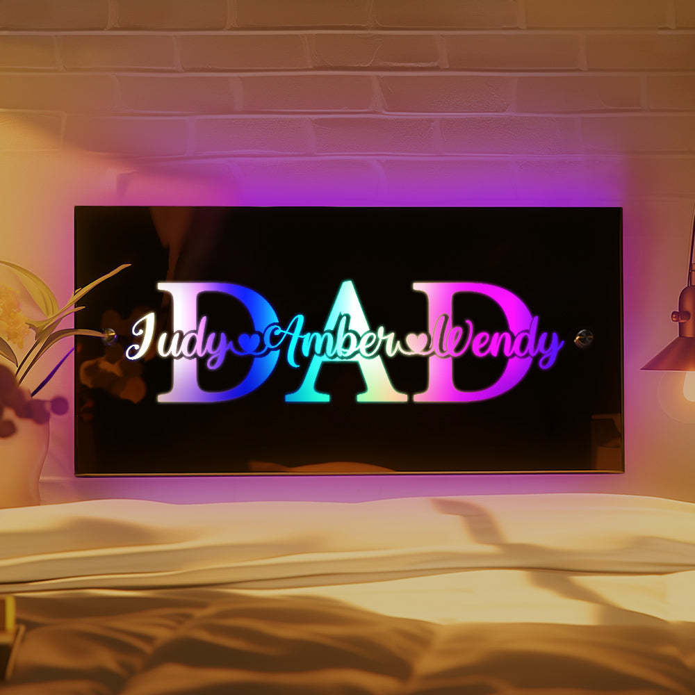 Custom Name Mirror Light Father's Day Creative Gift - yournamenecklaceuk