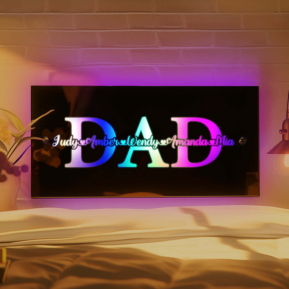 Custom Name Mirror Light Father's Day Creative Gift - yournamenecklaceuk