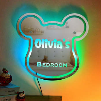 Personalized Olivia's BEDROOM Mirror Light Children's Bedroom Gift - yournamenecklaceuk