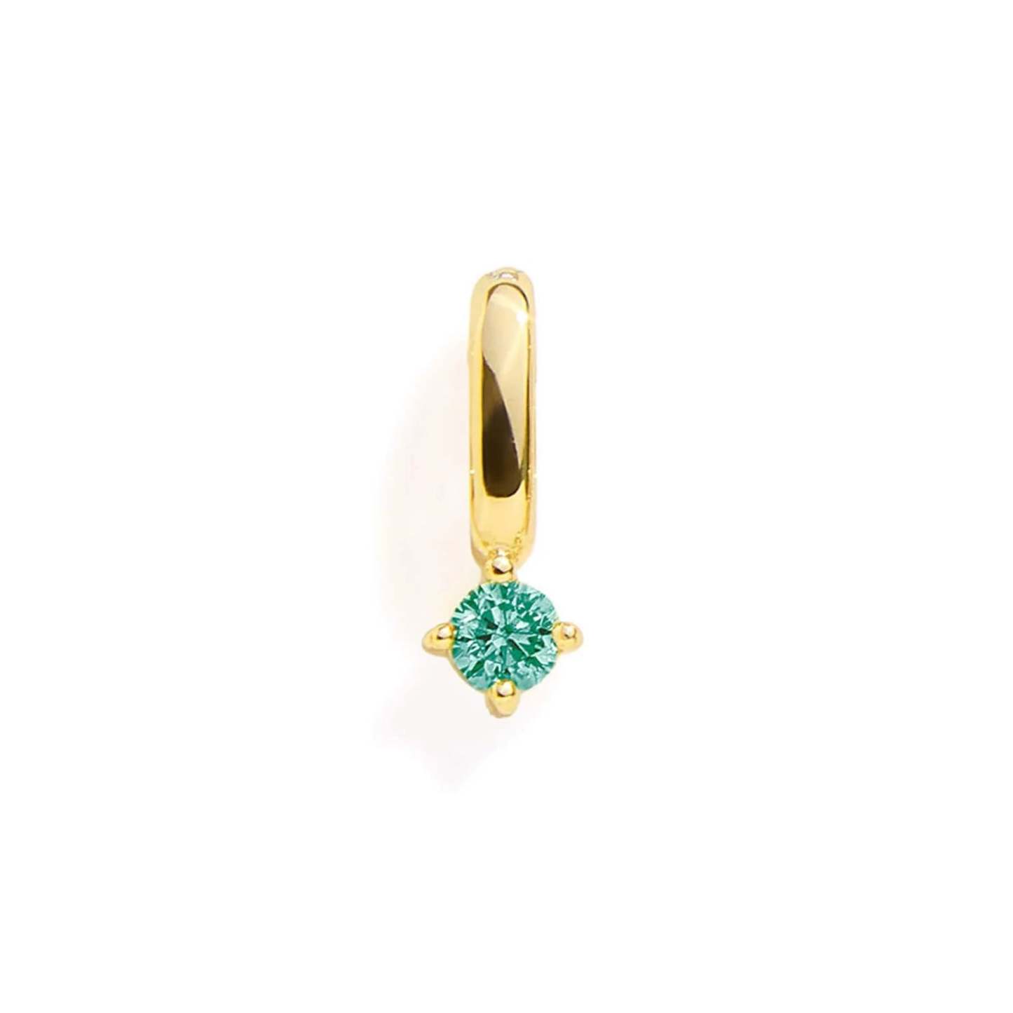 AQUAMARINE CHARM - GOLD - yournamenecklaceuk
