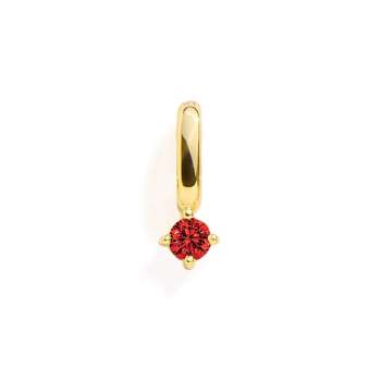 RUBY CHARM- GOLD - yournamenecklaceuk