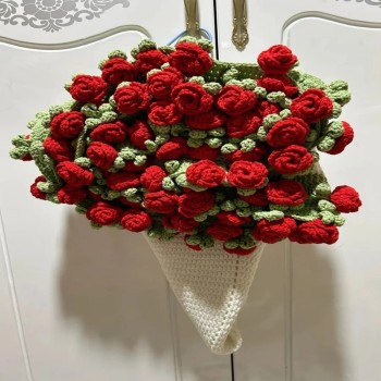 Anniversary Gifts Hand-Knitted Rose Blanket DIY Kit & Ready-Made Gift for Girlfriend Gifts for Her -  NameNecklaceUK