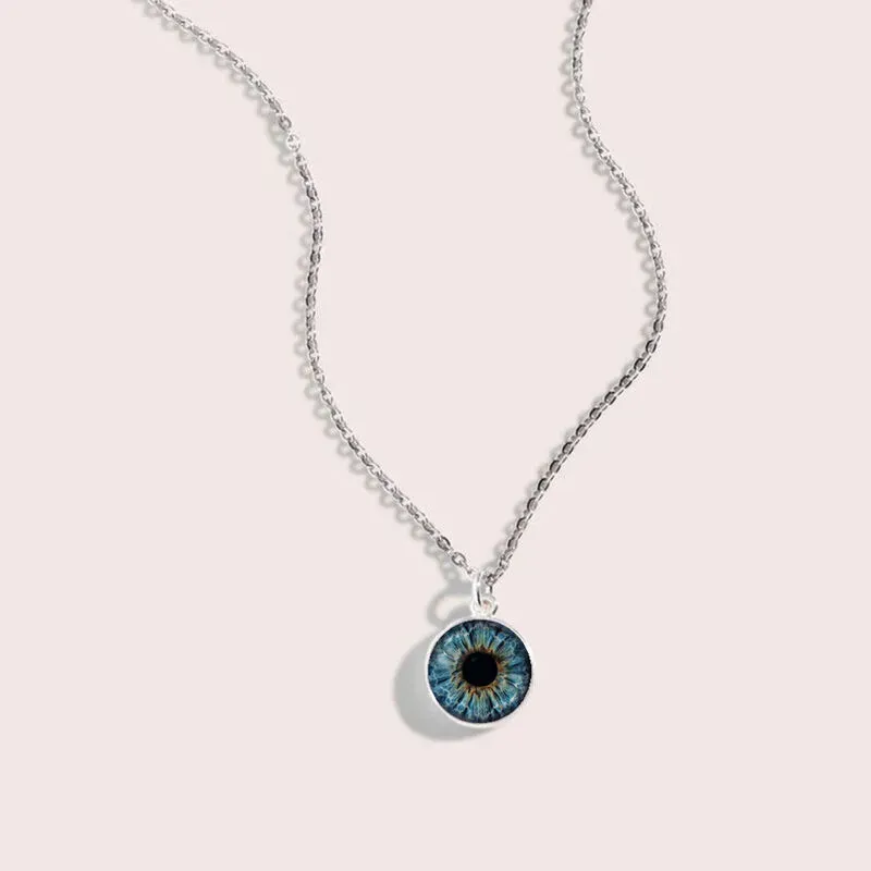 Custom Soulmate's Eye Necklace Custom Necklace Add Eye Photo as a Unique Gift for Loved Ones -  NameNecklaceUK