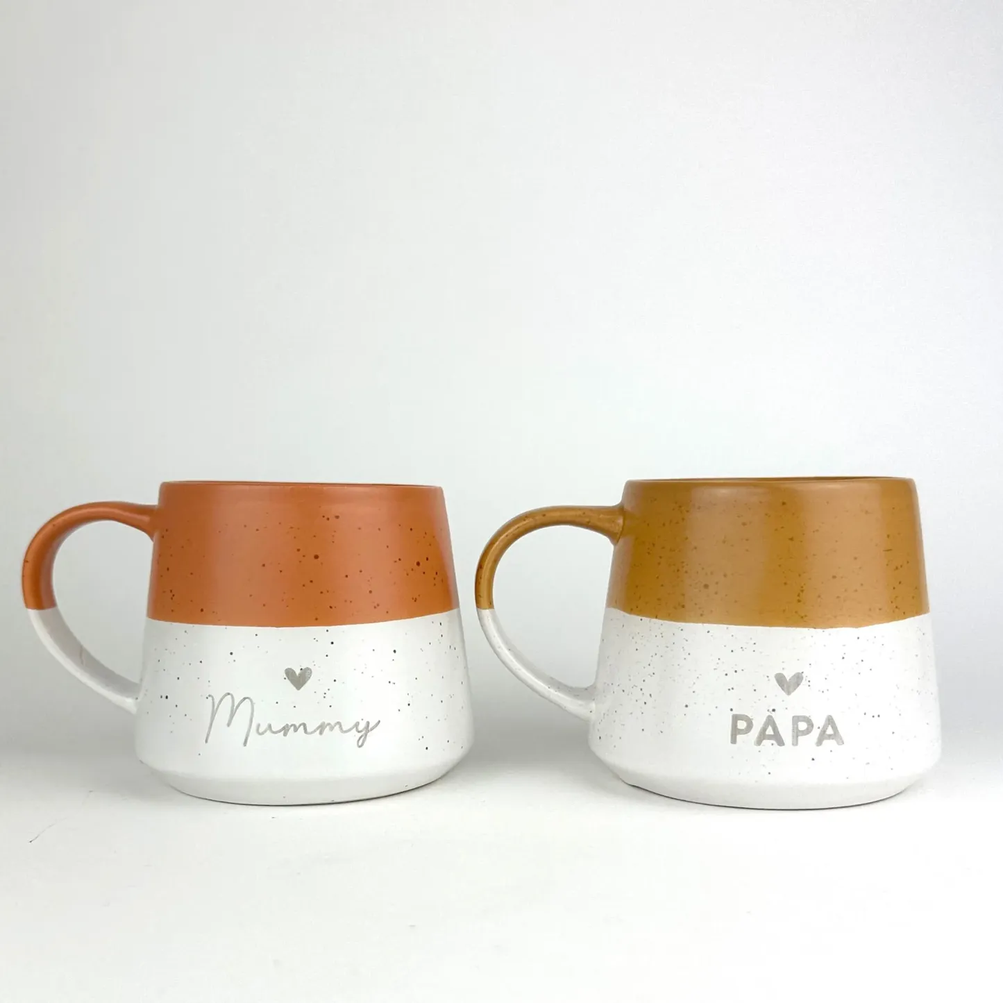 Personalized Heart Name Two Tone Speckled Mug Custom Name Heart Dip Glaze Coffee Cup Gift for Her -  NameNecklaceUK