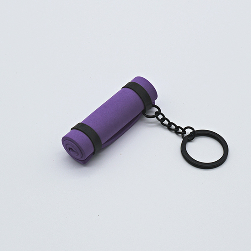 Mini Rolled Yoga Mat Keychain Cute Rolled Yoga Mat Keyring Fitness Motivation Charm for Gym Bags -  NameNecklaceUK
