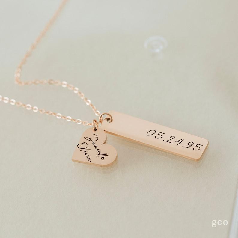 Custom Name Necklace Personalized Gift for Women Mama Necklace for Mom Engraved Gift for Mom Valentine's Day Gift Charm Necklace Mom Jewelry