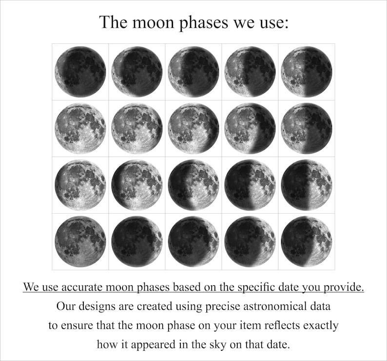 Personalized Date & Moon Phase Keychain Custom Calendar & Moon Keychain Your Special Day Moon Keychain Anniversary Gift -  NameNecklaceUK