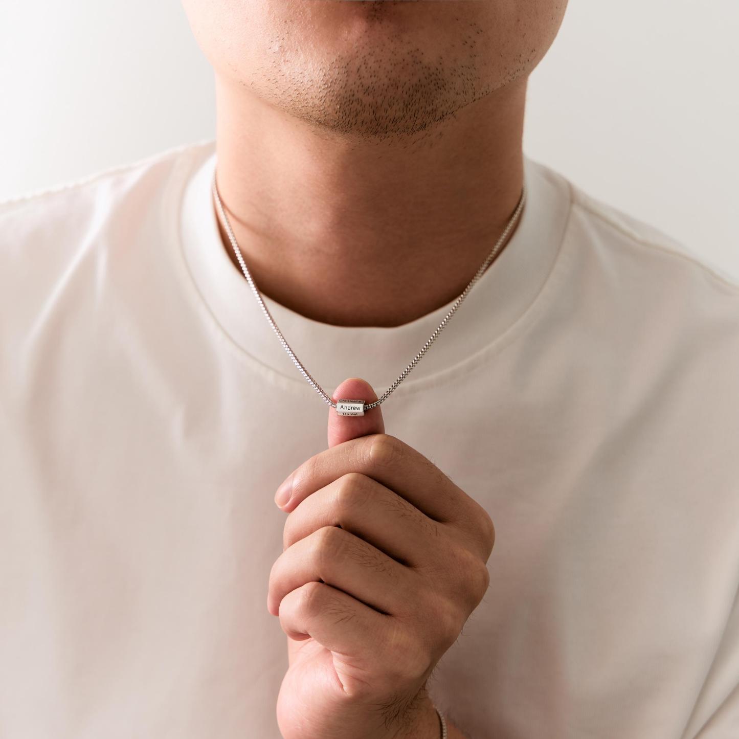 Custom Men's Name Necklace Personalized Multi-Name Pendant Necklace Valentine's Gift for Him -  NameNecklaceUK