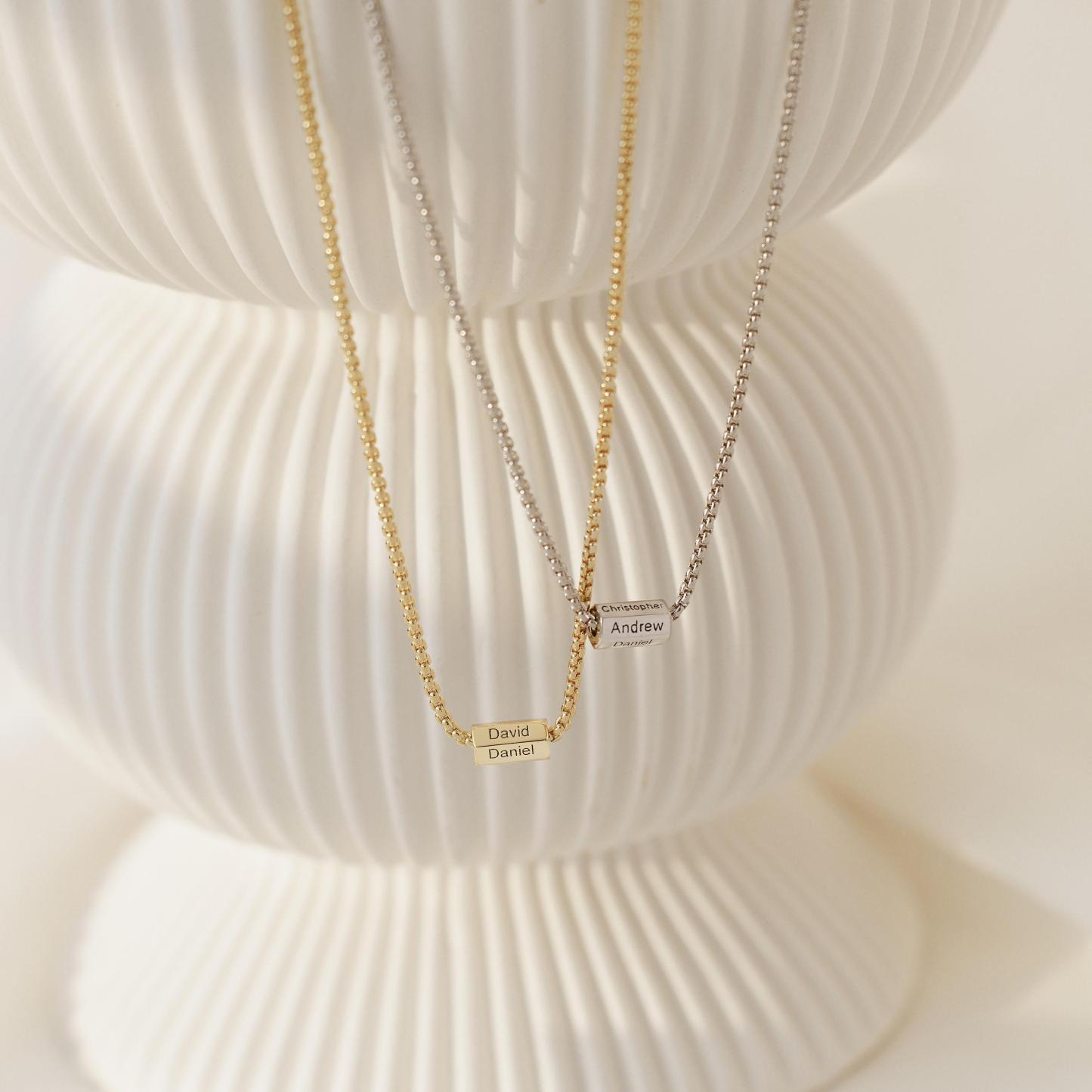 Custom Men's Name Necklace Personalized Multi-Name Pendant Necklace Valentine's Gift for Him -  NameNecklaceUK