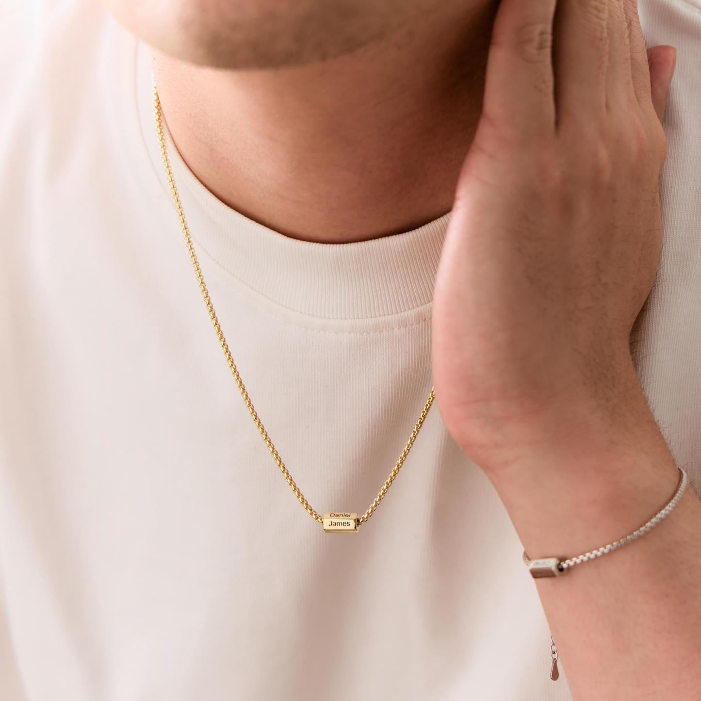 Custom Men's Name Necklace Personalized Multi-Name Pendant Necklace Valentine's Gift for Him -  NameNecklaceUK