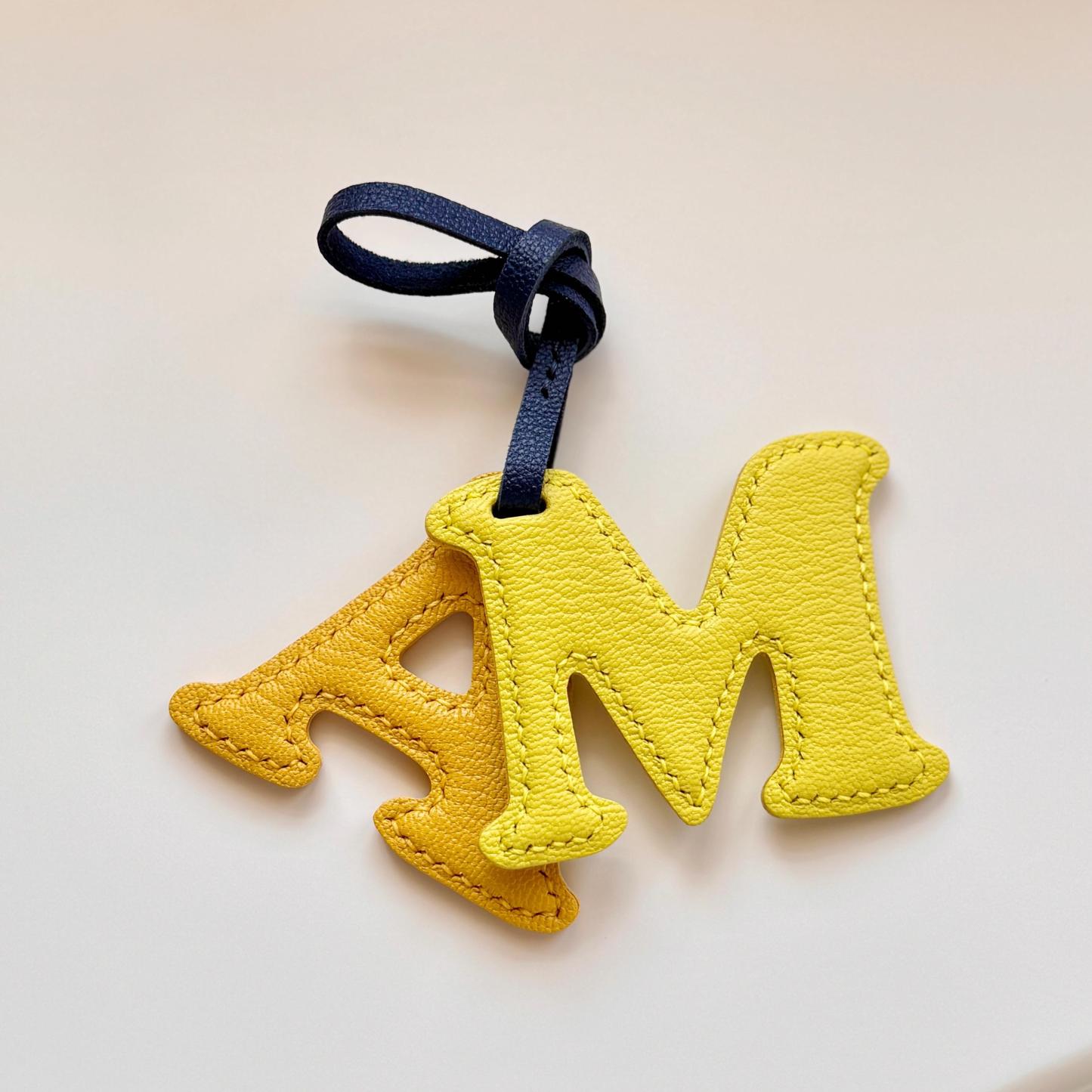 Personalized Initial Name Purse Charm Custom Letter Combo Leather Keyring  Gift for Friends -  NameNecklaceUK
