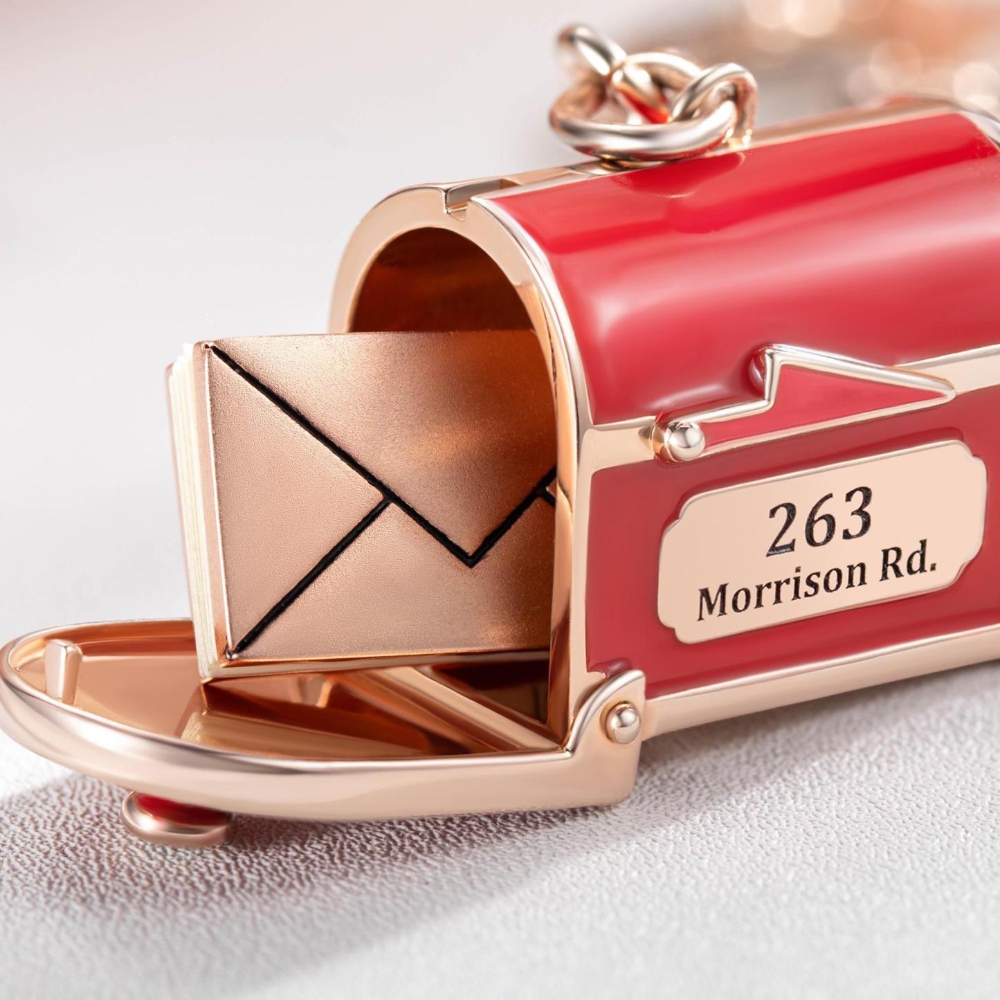 Personalized Openable Love Mail Mailbox Design Bag Charm Keychain Custom Love Letter and Text Hidden Message Key Ring Romantic Surprise Gift for Lover -  NameNecklaceUK