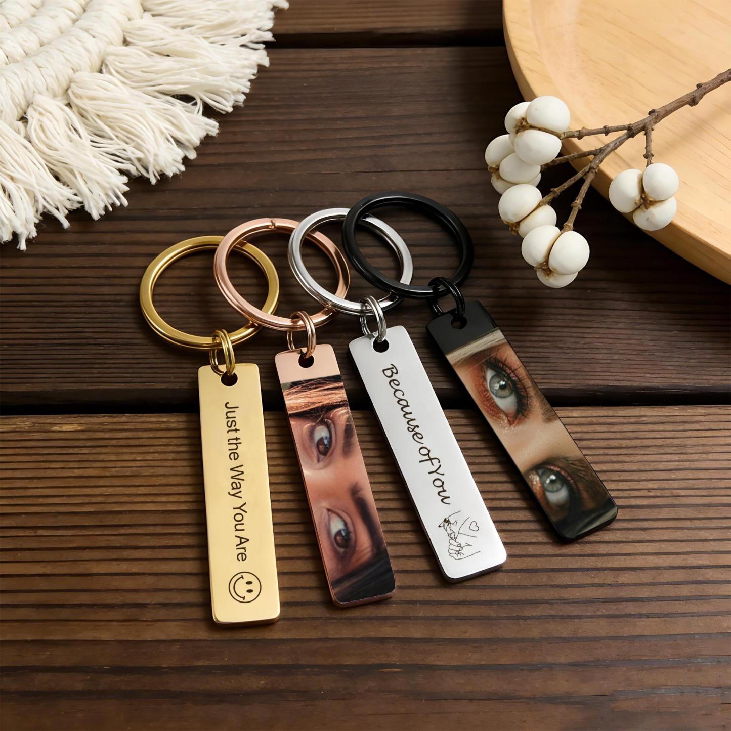 Custom Eye Keychain,Eye Love You Keychain For Him Drive Safe Keyring Romantic Gift For Boyfriend Long Distance Relationship Gift -  NameNecklaceUK