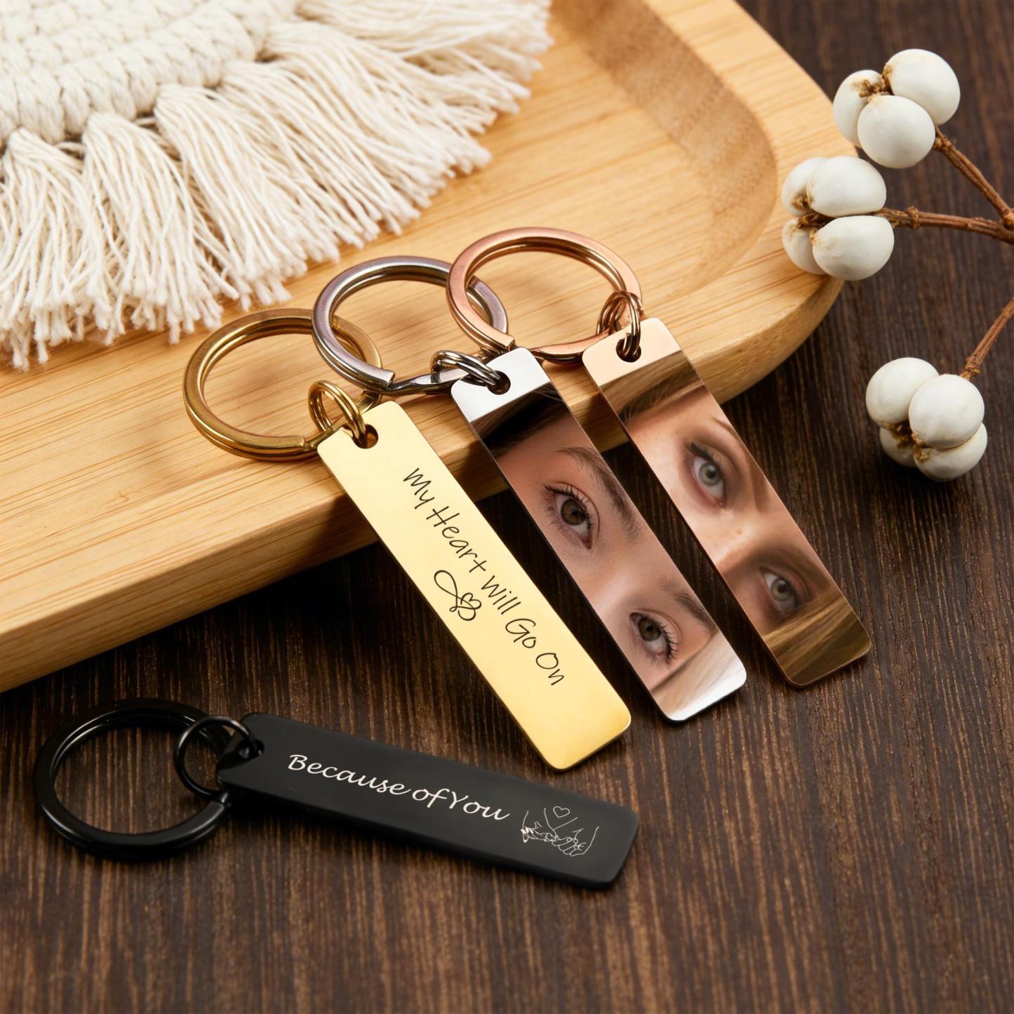 Custom Eye Keychain,Eye Love You Keychain For Him Drive Safe Keyring Romantic Gift For Boyfriend Long Distance Relationship Gift -  NameNecklaceUK