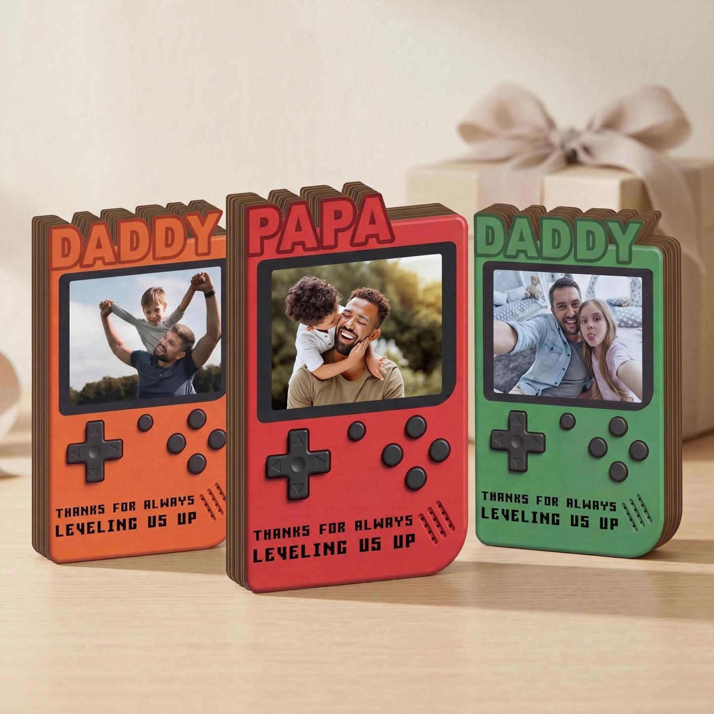 Personalized Title Gamer Controller Wooden Ornament Custom Photo Desktop Sign Father's Day Gift for Gaming Dad -  NameNecklaceUK
