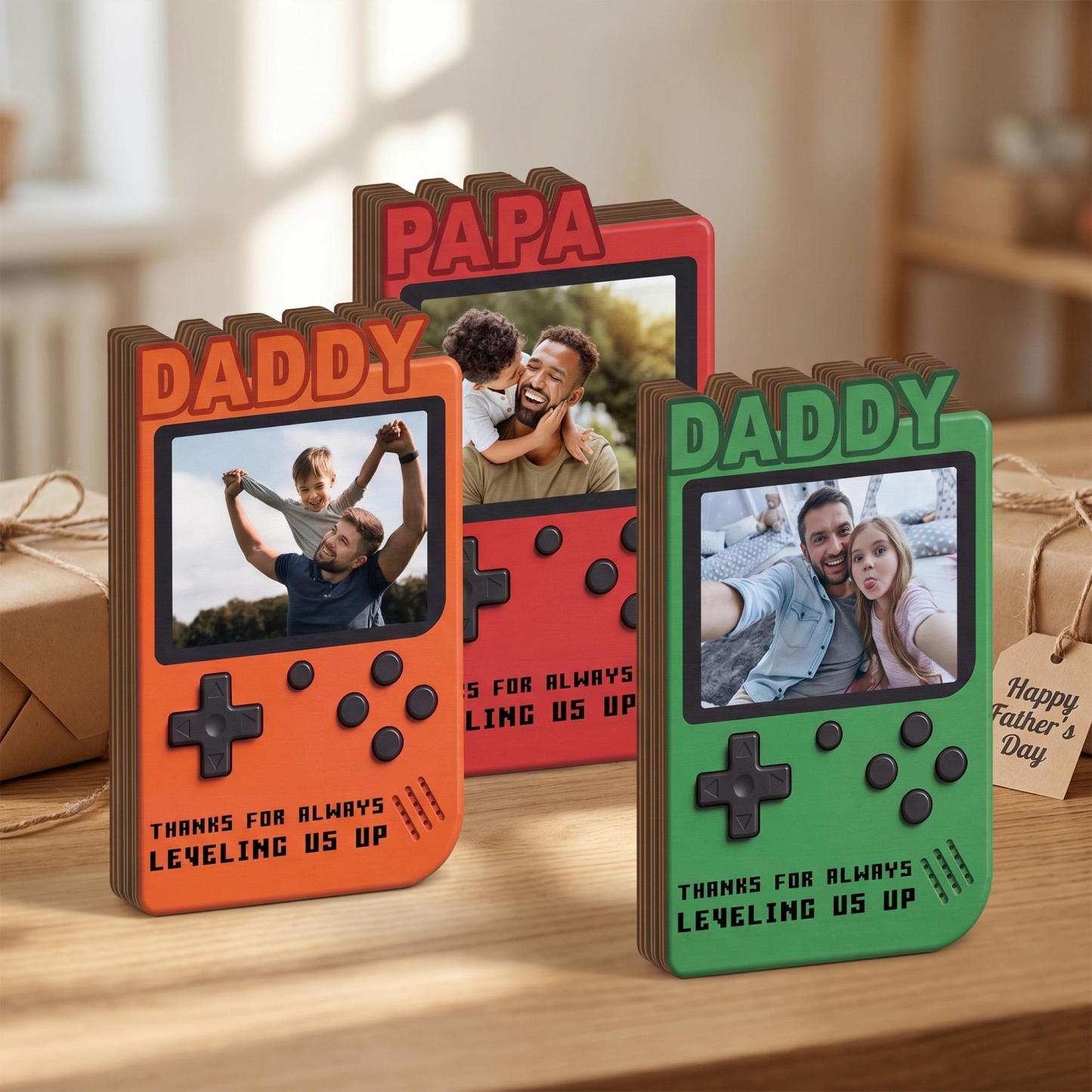 Personalized Title Gamer Controller Wooden Ornament Custom Photo Desktop Sign Father's Day Gift for Gaming Dad -  NameNecklaceUK