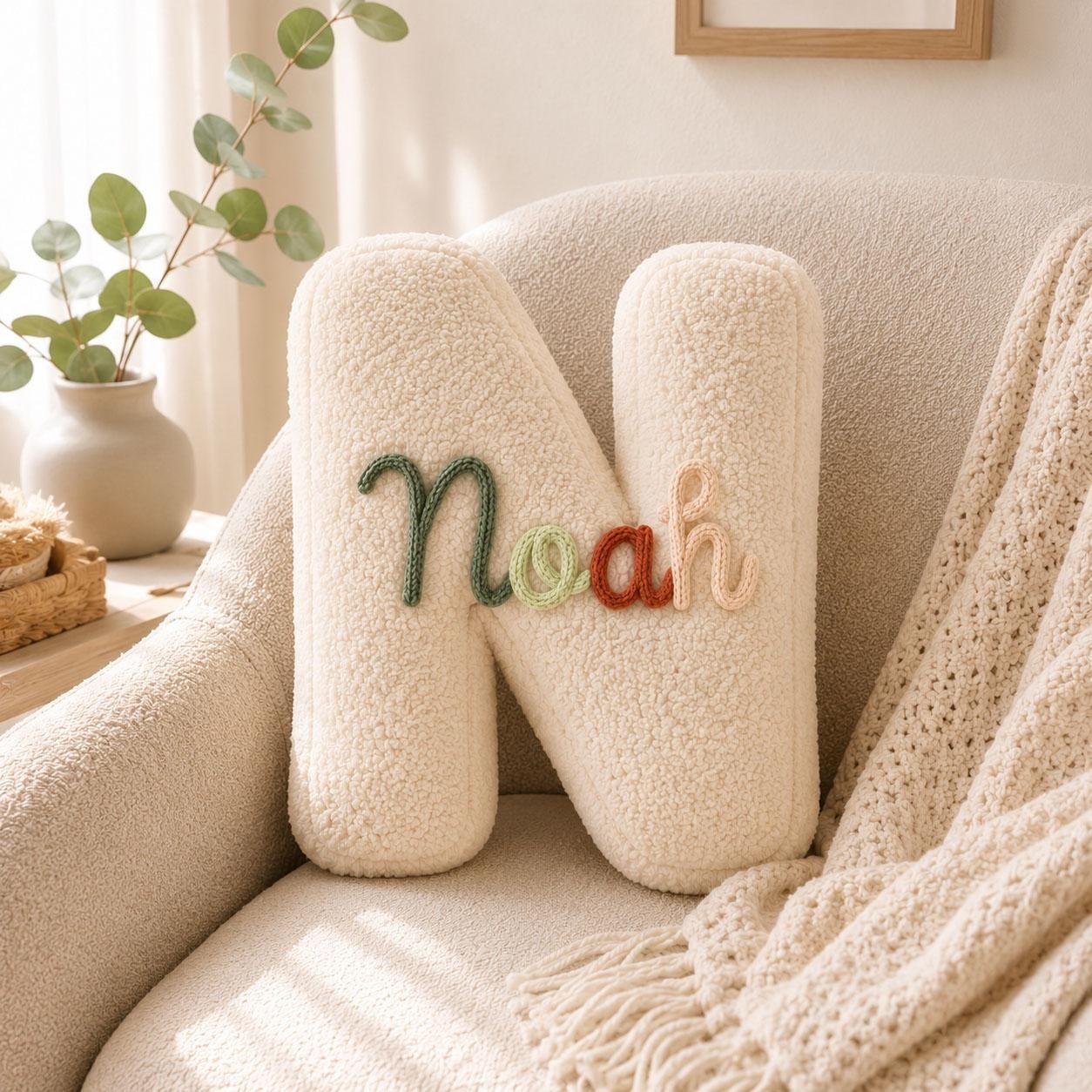 Personalized Letter Pillow Custom Name Initial Alphabet Throw Pillow Birthday Gift for Kids Home Decor Gift Housewarming Gift -  NameNecklaceUK