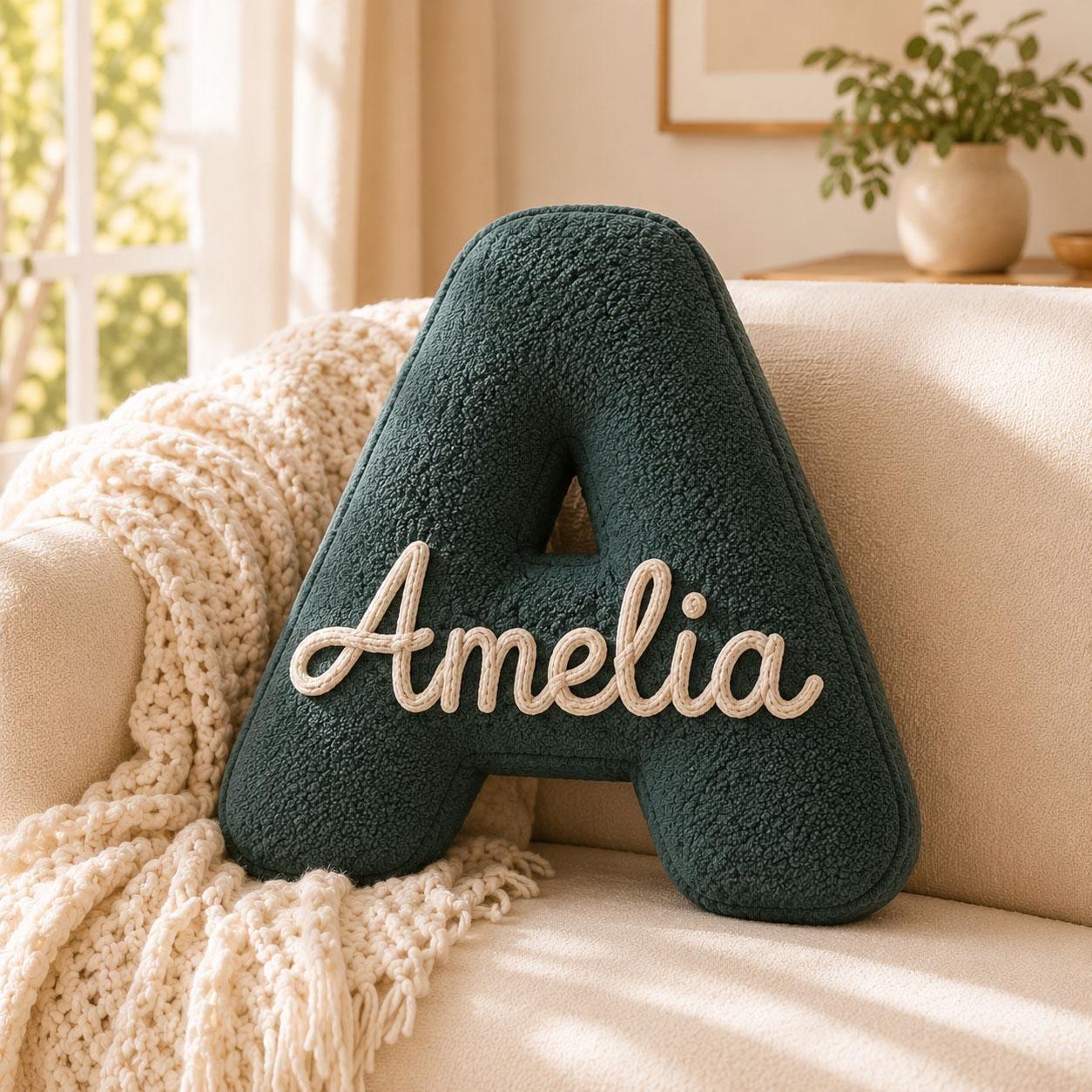 Personalized Letter Pillow Custom Name Initial Alphabet Throw Pillow Birthday Gift for Kids Home Decor Gift Housewarming Gift -  NameNecklaceUK
