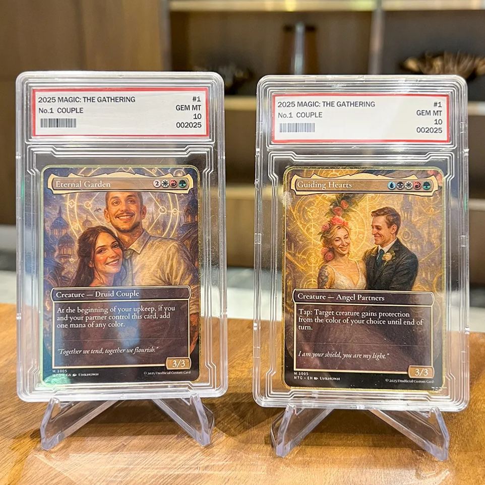 Custom Anime Couples Magic Card Personalized Photo Magic Anime Card Gift for Couples - namenecklace