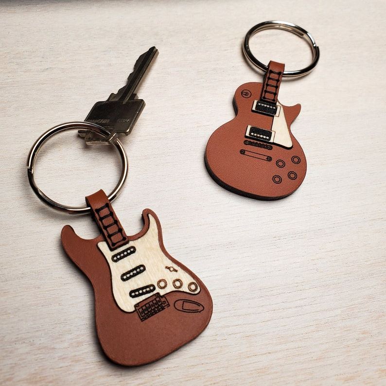 Custom Spotify Code Leather Guitar Pick Keychain Personalized Name Leather Guitar Keychain Anniversary Gift for Him/Her -  NameNecklaceUK