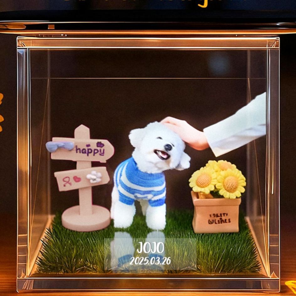 Personalized Pet Holograms House | Holographic Memorial Ornament | Cherish Your Pet’s Memory in Projection -  NameNecklaceUK