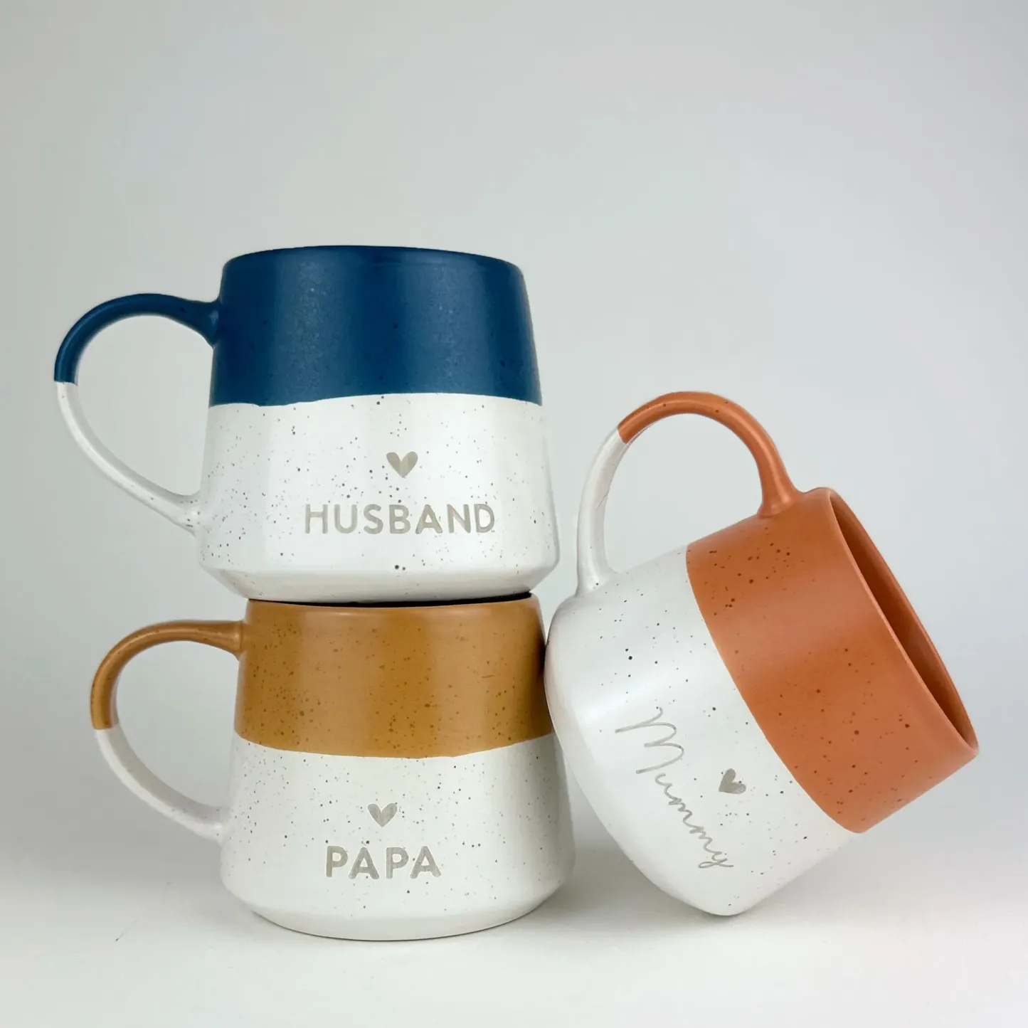 Personalized Heart Name Two Tone Speckled Mug Custom Name Heart Dip Glaze Coffee Cup Gift for Her -  NameNecklaceUK