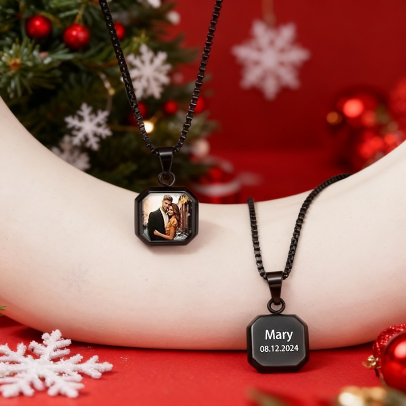 Anniversary Gifts Custom Photo Hidden Heart Magic Necklace Personalized Cold Concealed Photo Necklace Heat Reveal Picture Necklace Gifts for Her -  NameNecklaceUK