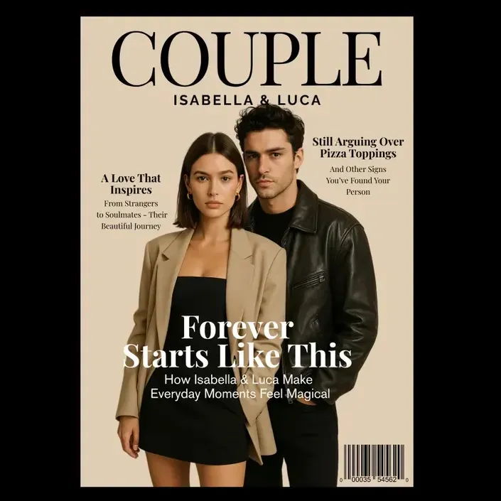 Personalized LOVE STORY Magazine 16 Pages Magazine for Couples on Valentine's Day -  NameNecklaceUK